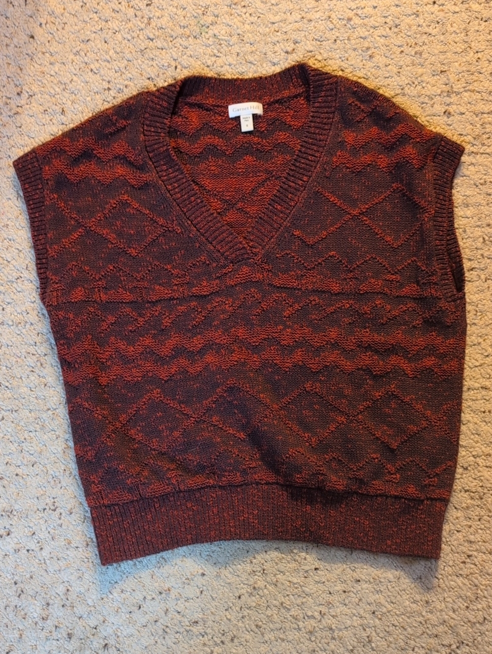 Garnet Hill Sweater Vest Size S